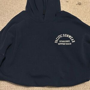 PACSUN cropped navy hoodie